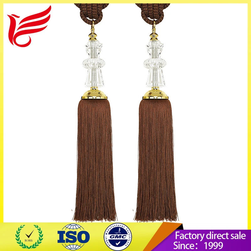 High quality curtain accessories curtain tassel tiebacks Colorful Curtain Tassels With Crystal Bead