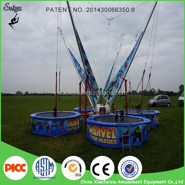 The Most Funny Outdoor Trampoline Equipment Bungee Jumping For Sale