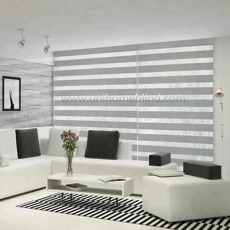 Motorized customized size blackout zebra blinds