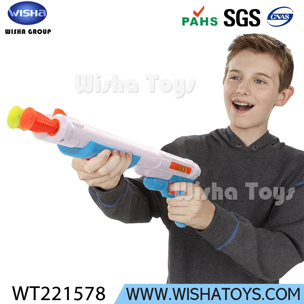 Hot selling kids funny toy dart gun 2 barrels repeater sucker bullet