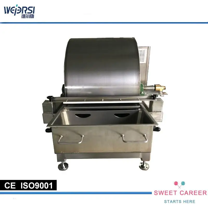 Toffee cooling drum for caramel