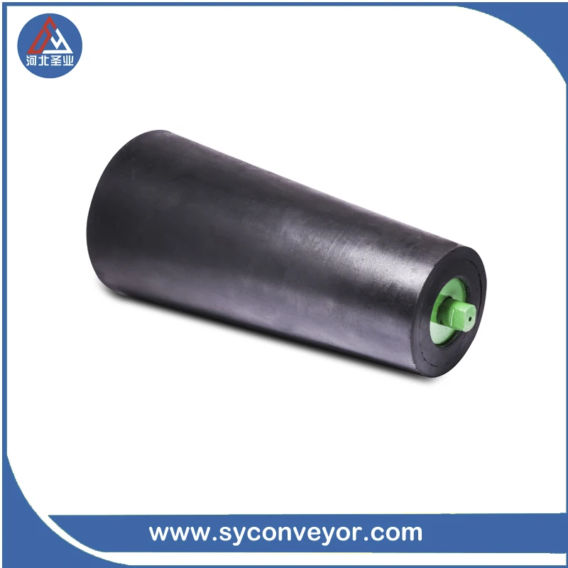 
belt conveyor wear resistant carrier taper self aligning idler rollers 