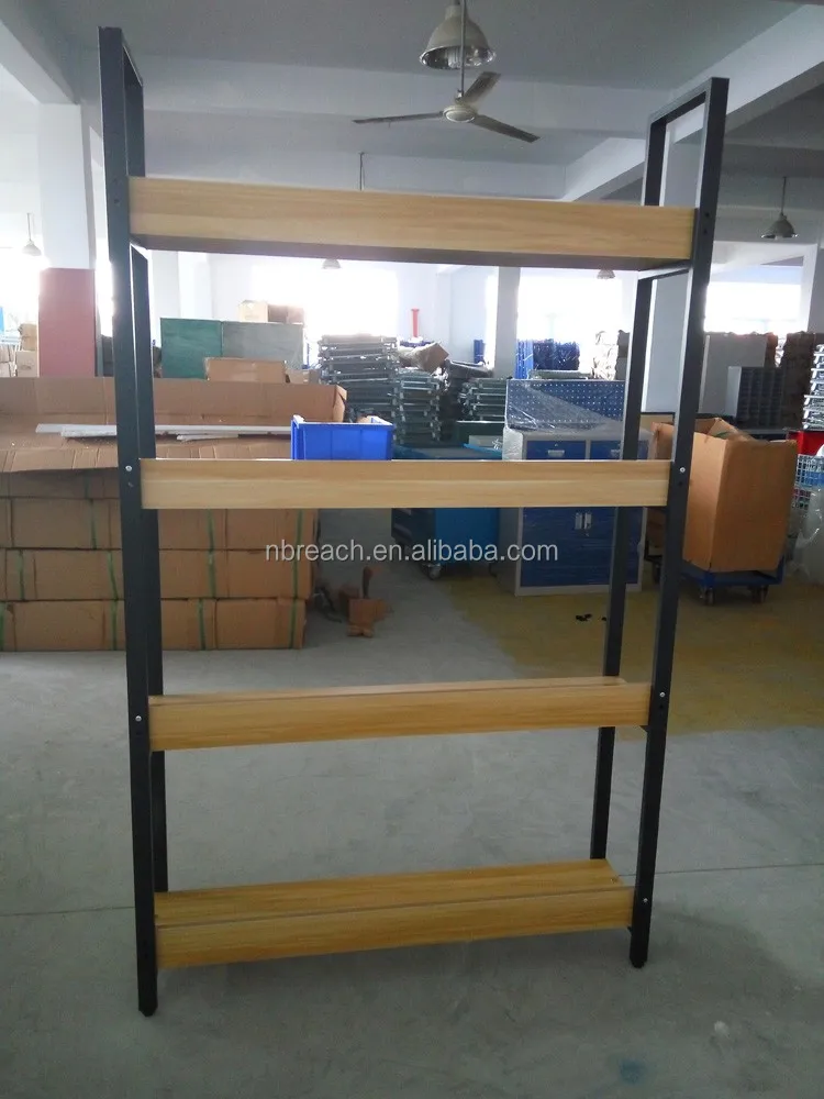 2016 new style particle board bookcase/very beautiful bookshelf,Wooden/metal clothing store display