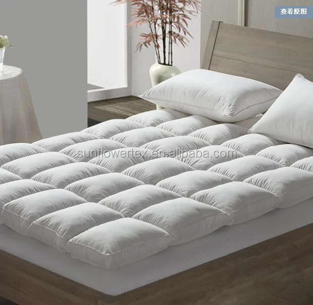 
5% white goose Down and Feather Filled Mattress Topper 