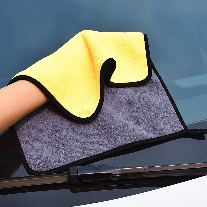 hot sale Hebei factory coral fleece car cleaning towel double face microfiber kitchen towel with logo no wool colorfast