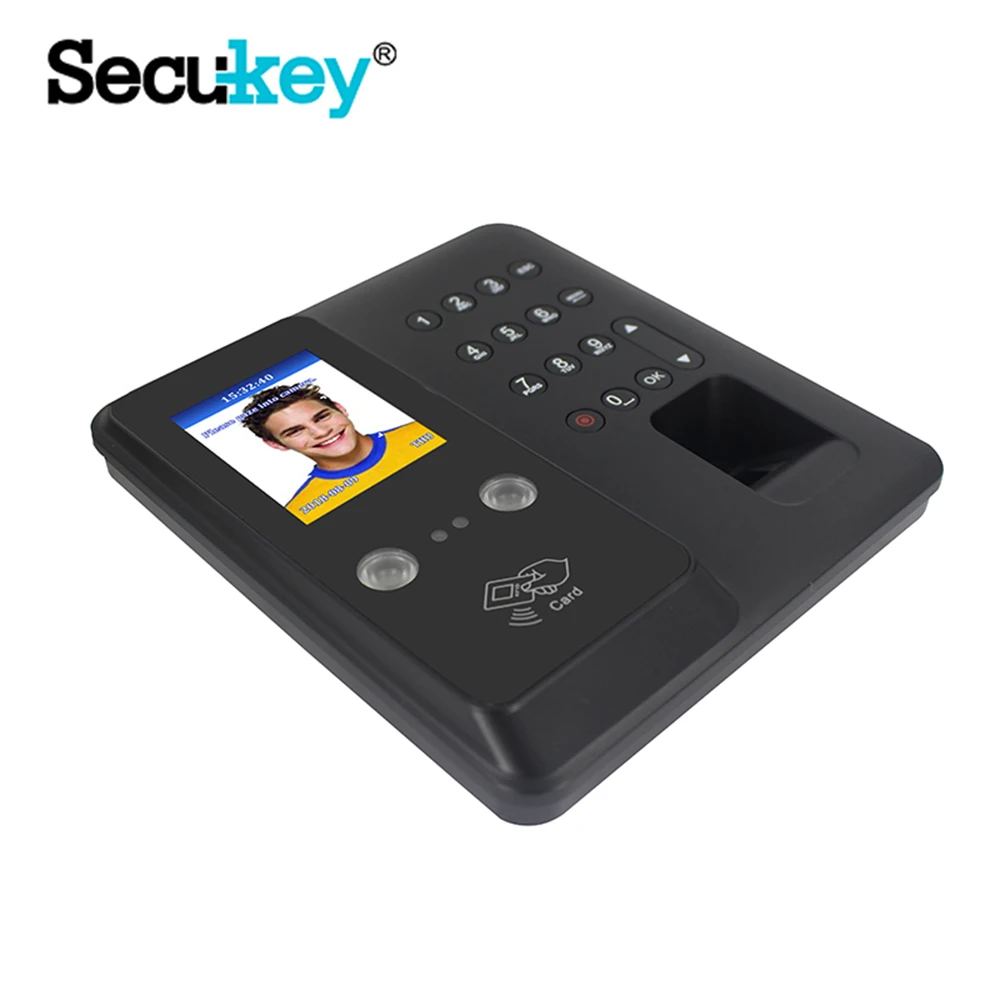 Secukey F12 Biometrics Face and Fingerprint Recognition Access Control and Time Clock System