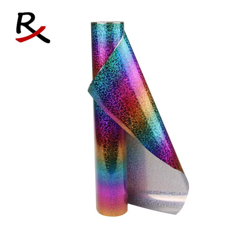 multi color laser foil 16mic 75cm*120m roll - heat transfer pet film for leather textile