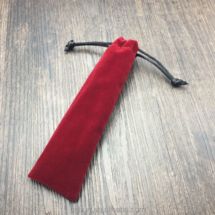 Wholesale Custom Felt Binder Garnet Velvet Smiggle Pencil Pen Pouch