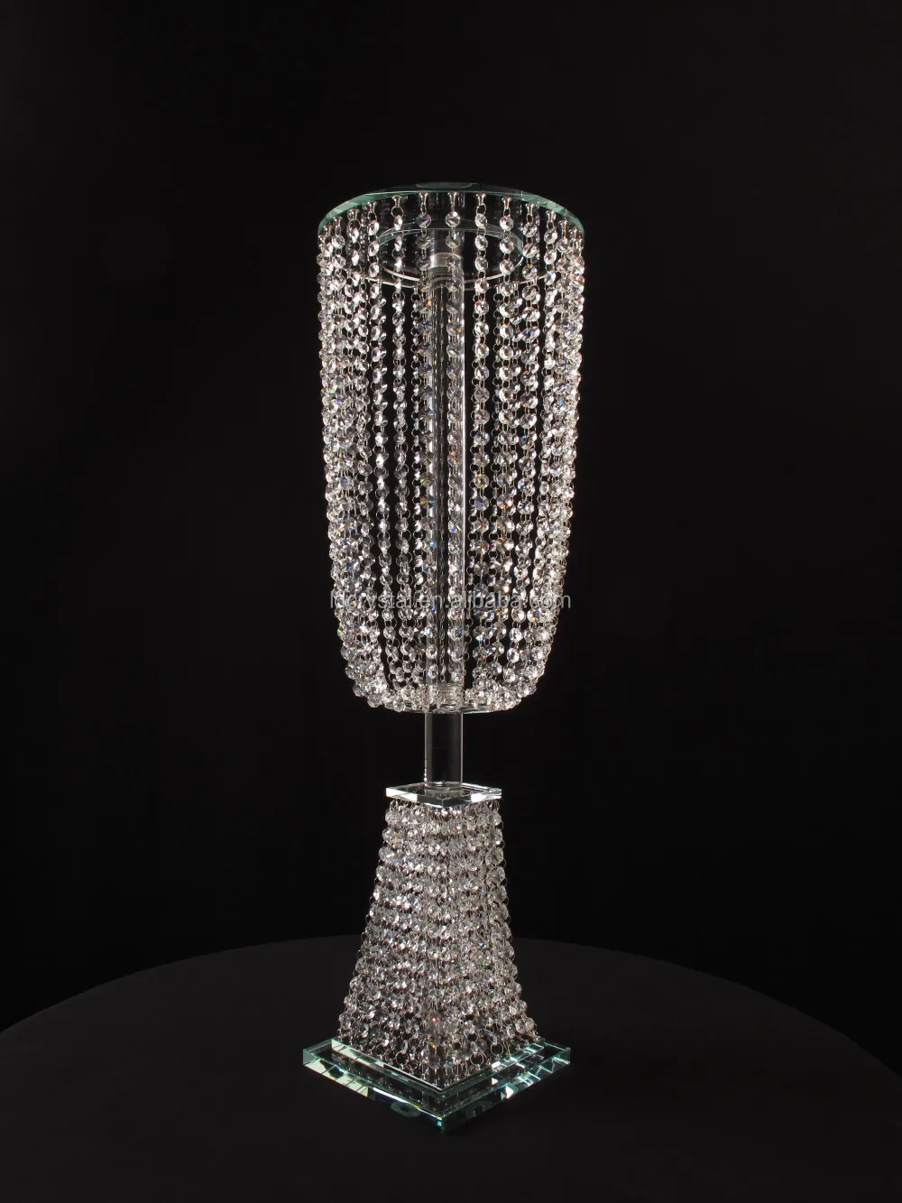 crystal wedding beads with flower stand for wedding decoration