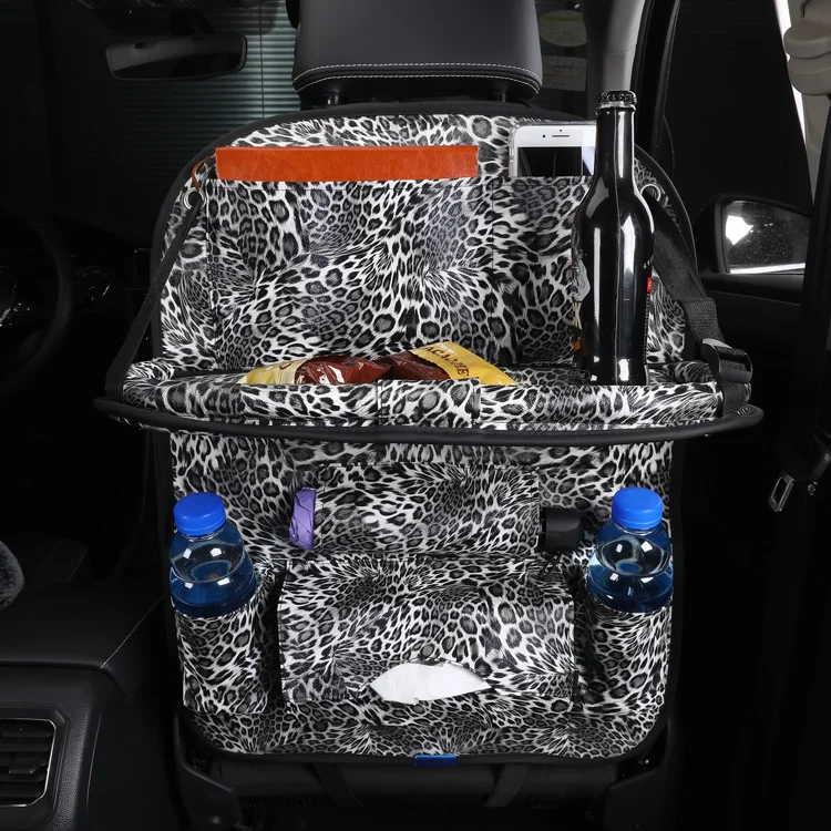 
Hot Sale Car Back Seat Organizer Leather Material Trial Pocket 