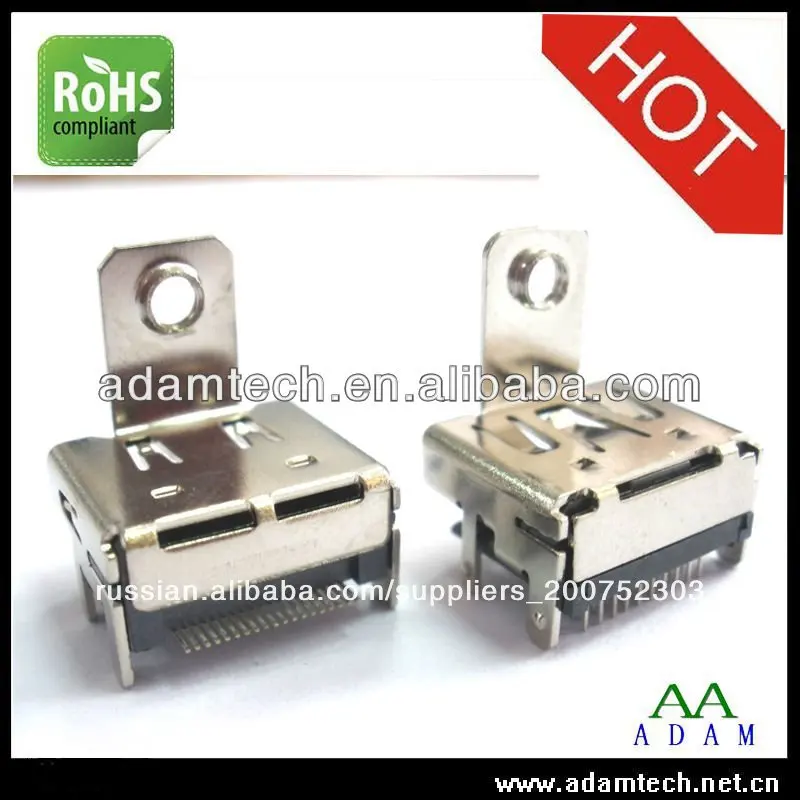 Hdmi 19-контактный разъем для монтажа на печатной