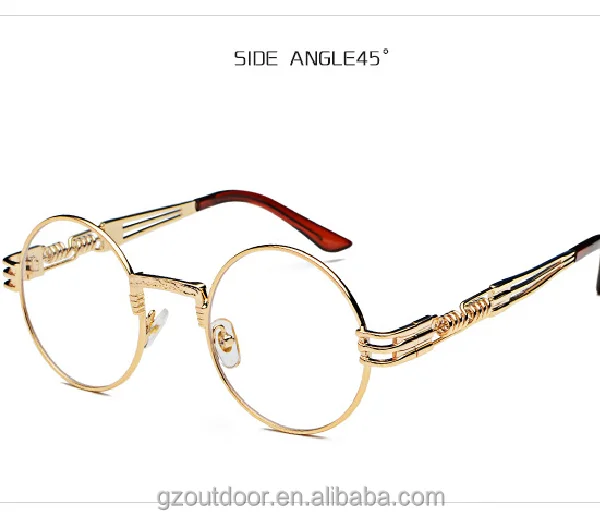 2021 Steampunk Sunglasses Men Women Metal Eye glasses Round Shades Brand Sun glasses Mirror High Quality UV400 8010