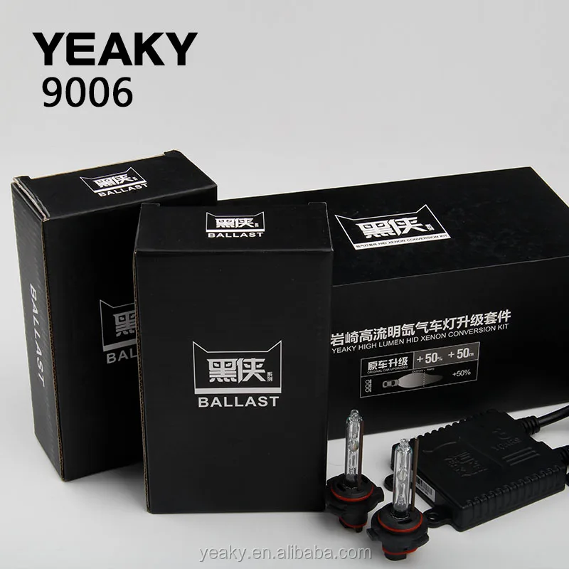 Factory Directly Selling YEAKY Car Xenon HID Conversion 9006 kit with E-mark DOT Certificate