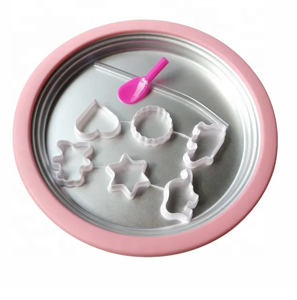 Slushy Magic non-electric Round Ice cream roll maker at home for both adults and children