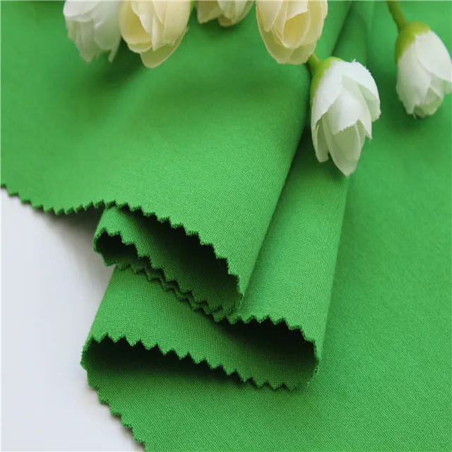 Heavy Weight spandex Solid Dyed viscose nylon elastane  punto roma knit fabric for Trousers