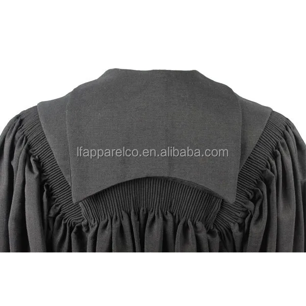 UK Style Barrister Gown-Black Color