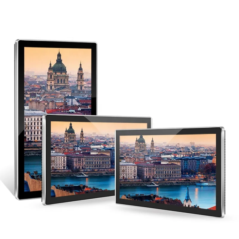 43 inch wall mount vertical ultra hd 4k player elevator ad display LCD multimedia digital advertising screen