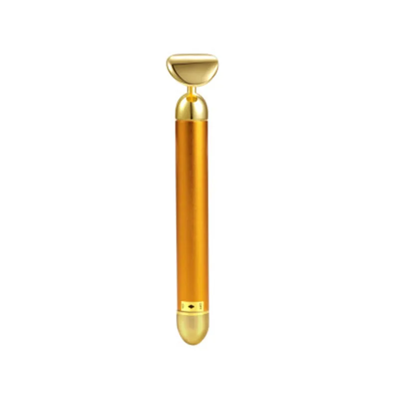 O-shape Face Massage Roller Golden Vibrating Energy Beauty Bar