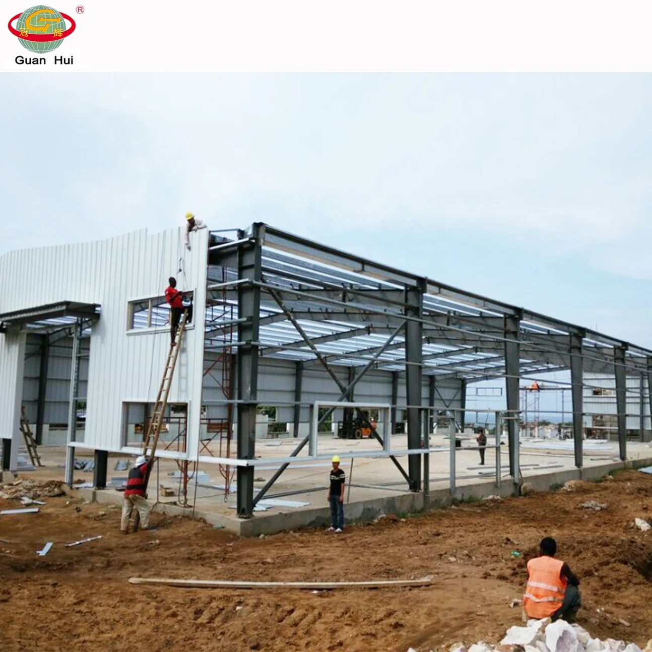 Steel frame self storage hangar shed buidling