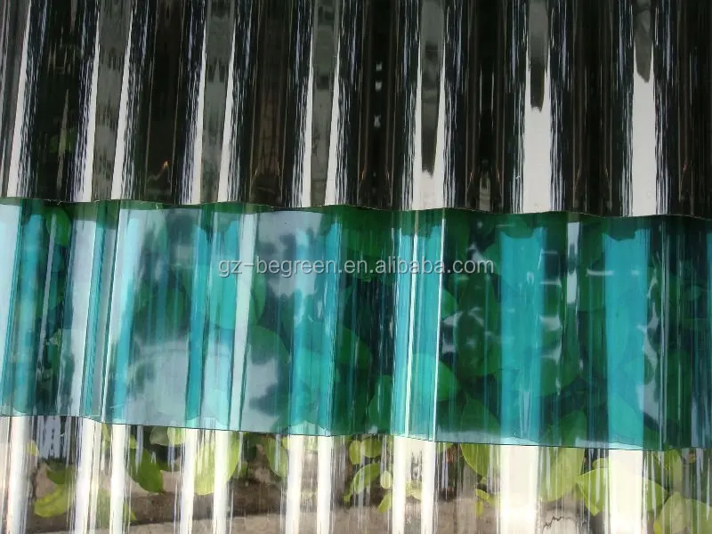 
transparent plastic corrugated roofing panel for lighting 