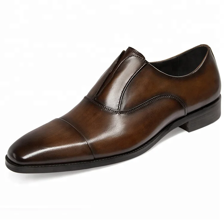 
OEM factory wholesale wedding Height Increasing dress shoes brown color 