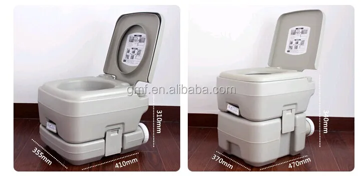grey one piece 10L 20L used western indoor disabled flush hospital marine mobile wc camping plastic portable toilet for sale