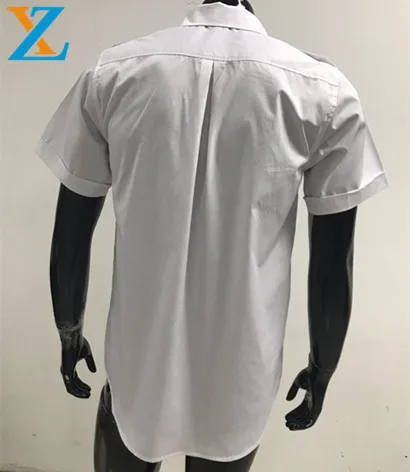 
Customized epaulet pilot short sleeve 100% cotton fabric shirts with plain color 
