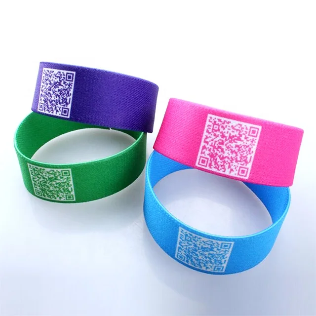 Детский/взрослый RFID и QR кодетрекинг мягкий Тканый материал браслет 125 кГц