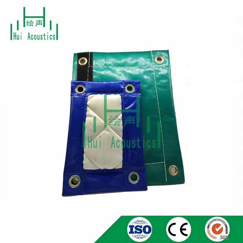 
Acoustic Noise Barrier Hanging on Free Standing Temporary Fencing Curtain Acoustical 