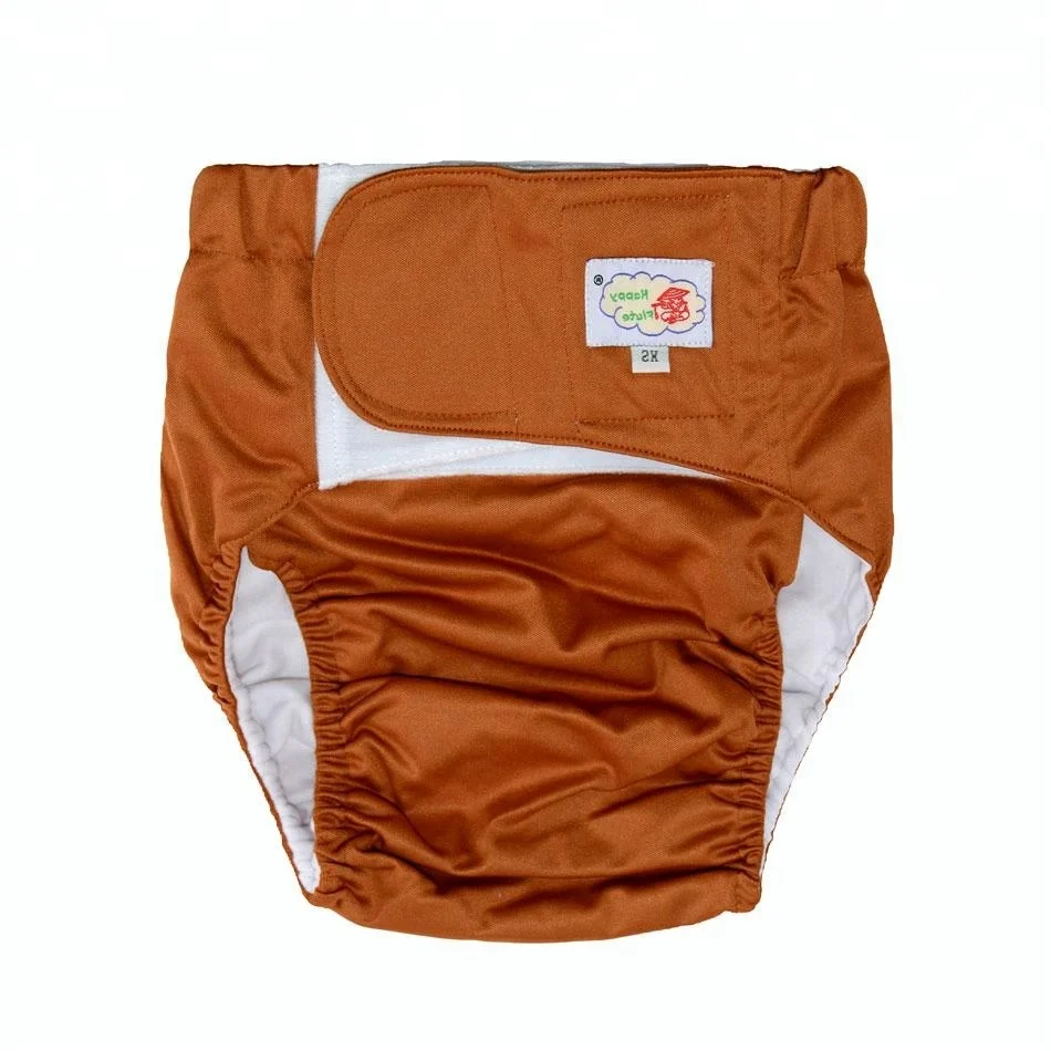 Waterproof and reusable adult cloth diaper pants suede cloth liner