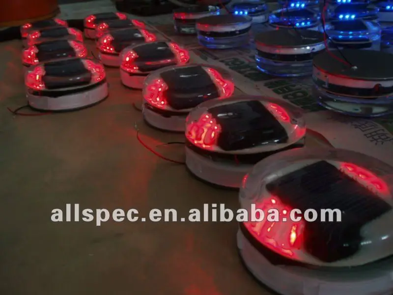 10 cm Solar Glass Road Studs VIALETA DE LED Solares 20 TONS