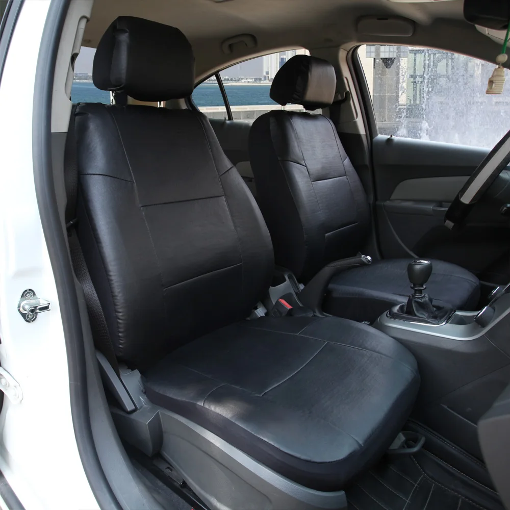 Daniel Leather Car Seat Cover 11pcs Full Set Universal fit Black