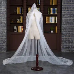 Bridal wedding dress veil Korean version of the super long tail delicate lace soft mesh with hair comb veil