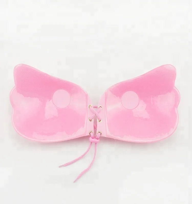 
Lalabra best backless deep V cleavage push up adjustable drawstring gel sticky bra 