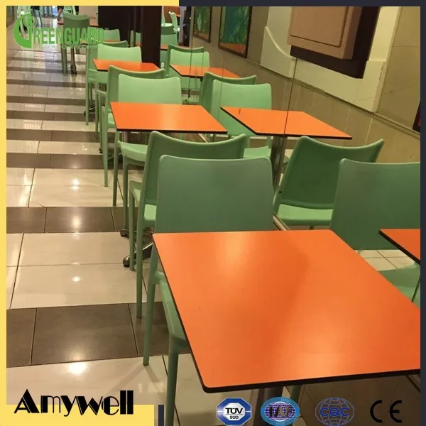 Amywell dampproof phenolic resin  compact laminate hpl dining table tops