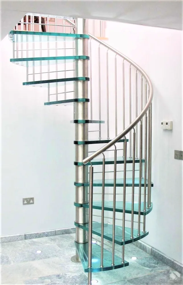 
Unique fashion designed tempered glass panel staircase 