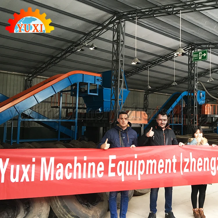 2018 good quality automatic tire recycling plant shredder machine tire recycling plant for sale