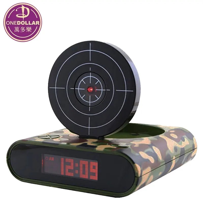 Upgraded version Creative safety lazy wake up shooting gun alarm clock