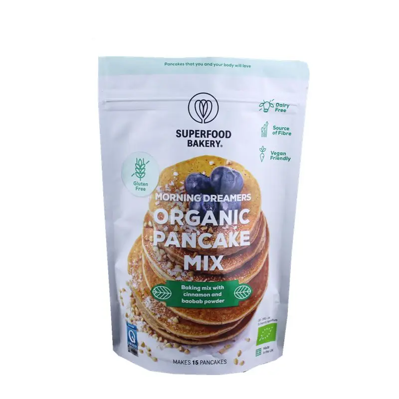 Aluminum foil packaging bag for organic pancake mix/Professional custom reusable baby food pouch