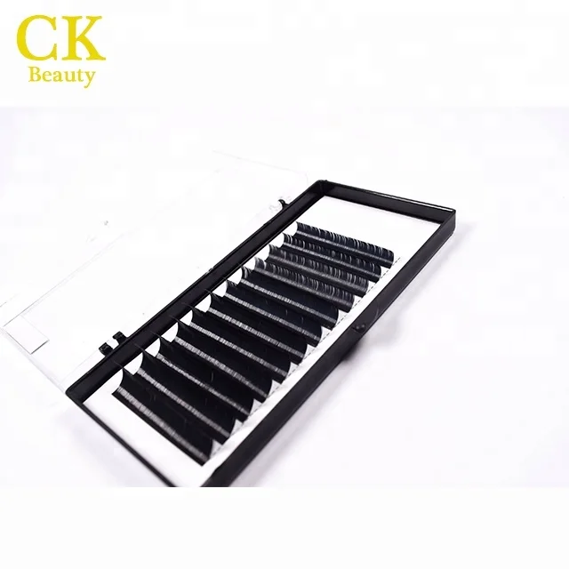
CK beauty eyelashes 100% handmade soft silk volume eyelashes extension matte black mink eyelashes extension 