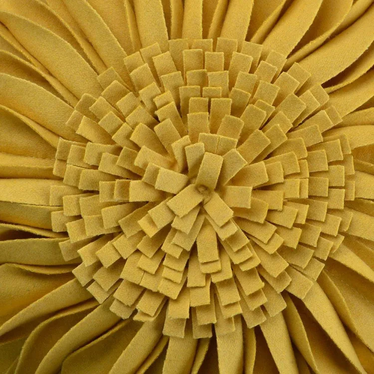 Unique and Stylish cushion covers decorative, Handmade 3D Sunflowers Cotton Wool cushion covers decorative