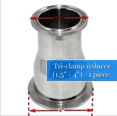 stainless steel 304 reducer for alcohol distillation equipment