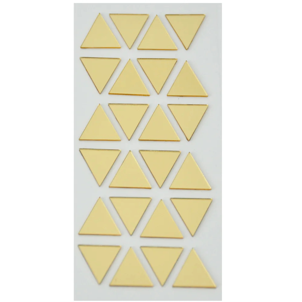 Scrapbooking style diy triangle gold acrylic mirror sticker
