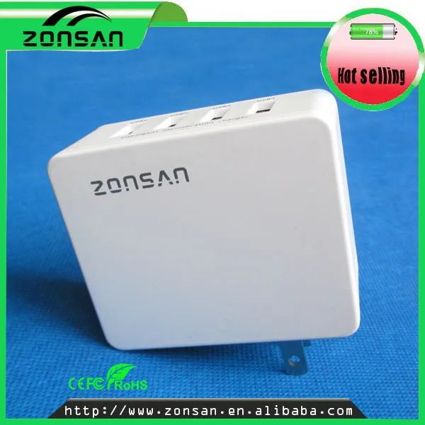 Alibaba China 2015 4 sockets portable charger for iphone 4 5 6