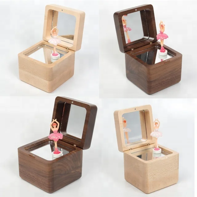 Kids Wooden Diy Happy Birthday Ballet Music Box