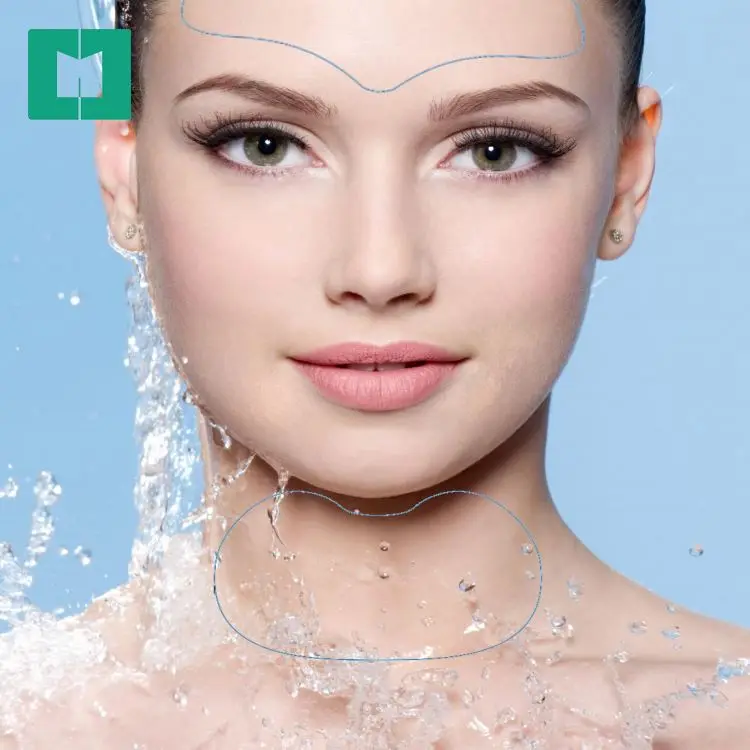 New Design bpa free reusable silicone neck anti wrinkle pad for wrinkle part