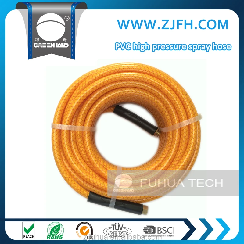 Yellow Color Korea Technical Pvc Hose High Pressure Sprayer Pipe