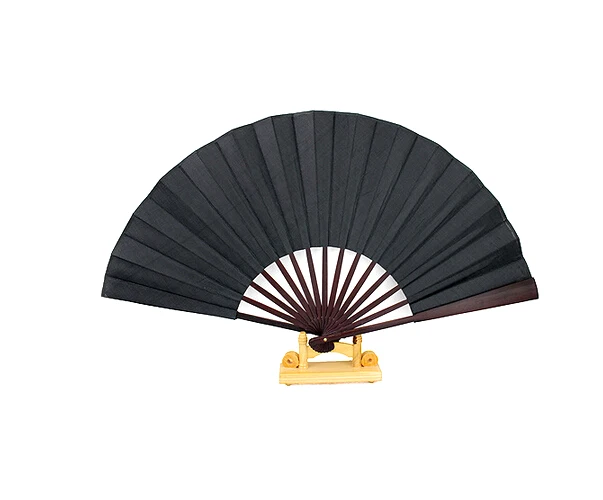 
high quality custom carved bamboo hand fan two side printing silk folding hand fan 