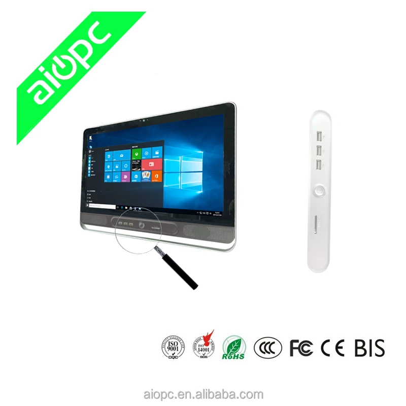 Новинка 2018, настольный компьютер с сенсорным экраном 21,5 дюйма, Bluetooth, Wi-Fi, SD/TF-карта, ПК «Все в одном» для офиса/школы/игр, UHD i3/i5/i7