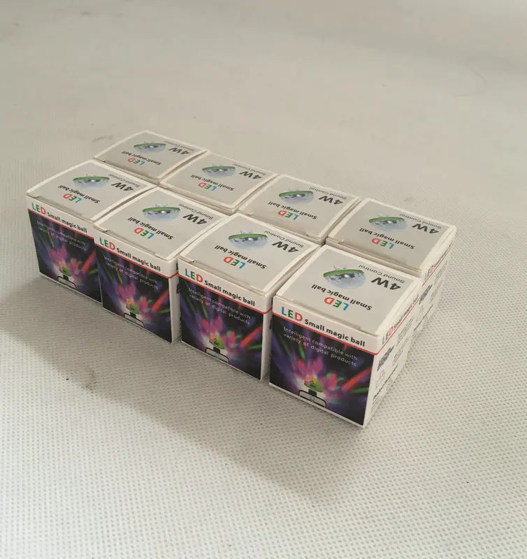 sound control USB Disco club Light Portable Crystal Magic Ball RGB led stage lights